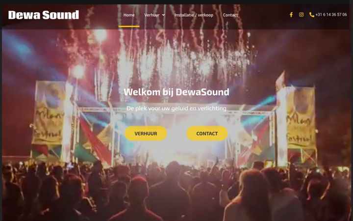 Képernyőkép: dewasound.nl