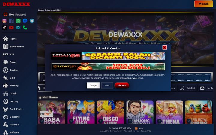 Screenshot van dewaxxx.net