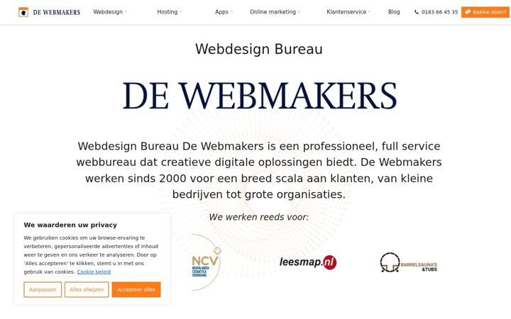Screenshot of dewebmakers.nl
