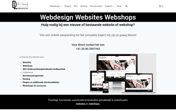 Képernyőkép: dewebshopfactory.nl