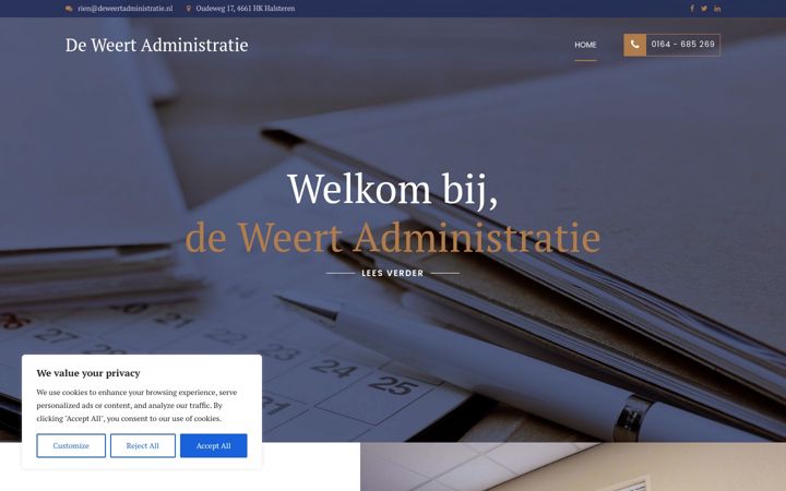 Képernyőkép: deweertadministratie.nl