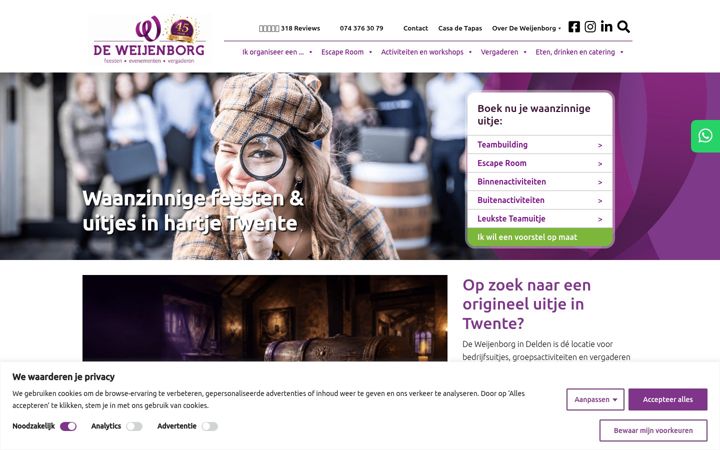 Captura de ecrã de deweijenborg.nl