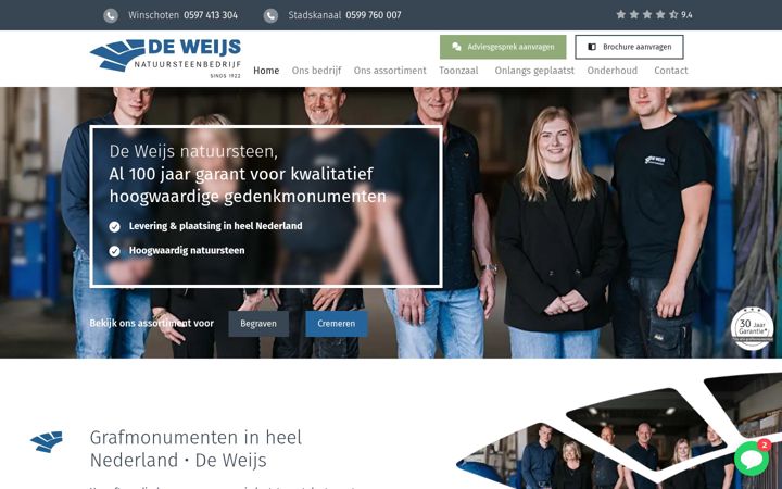 Captura de ecrã de deweijs.nl