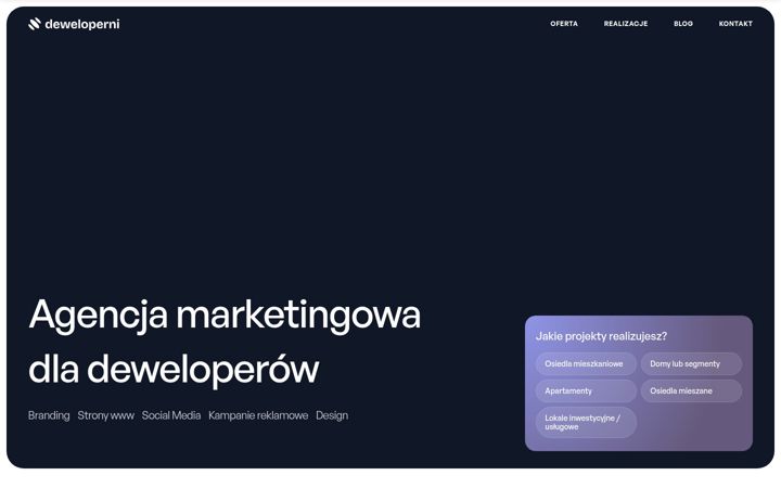 Snímek obrazovky deweloperni.pl