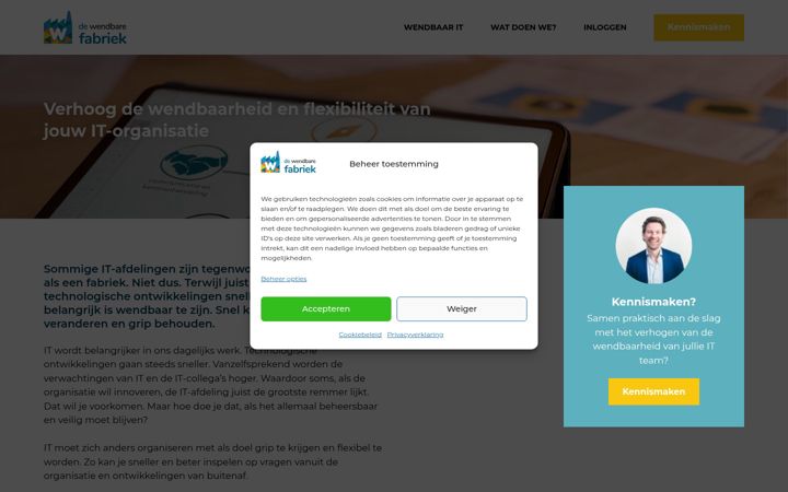 Captura de ecrã de dewendbarefabriek.nl