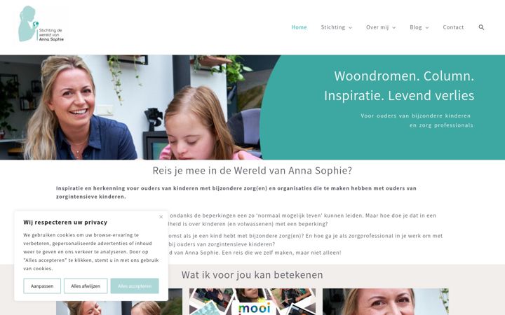 Képernyőkép: dewereldvanannasophie.nl