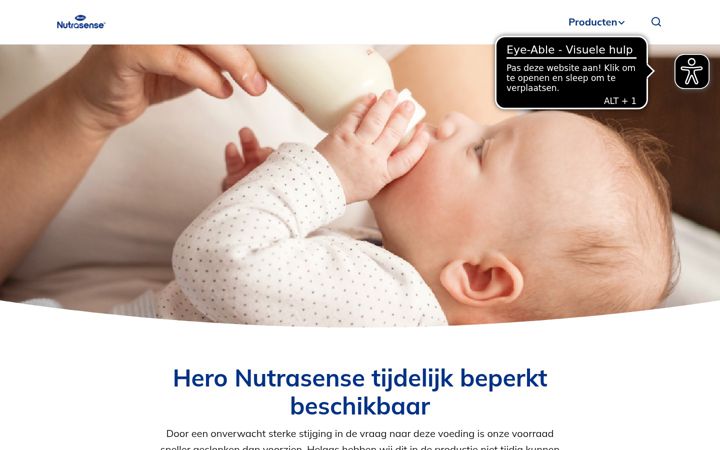 Captura de ecrã de dewereldvanherobaby.nl