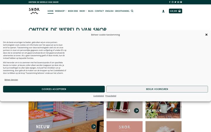 Captura de ecrã de dewereldvansnor.nl