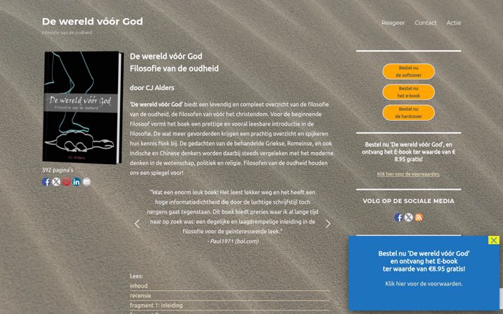 Captura de ecrã de dewereldvoorgod.nl