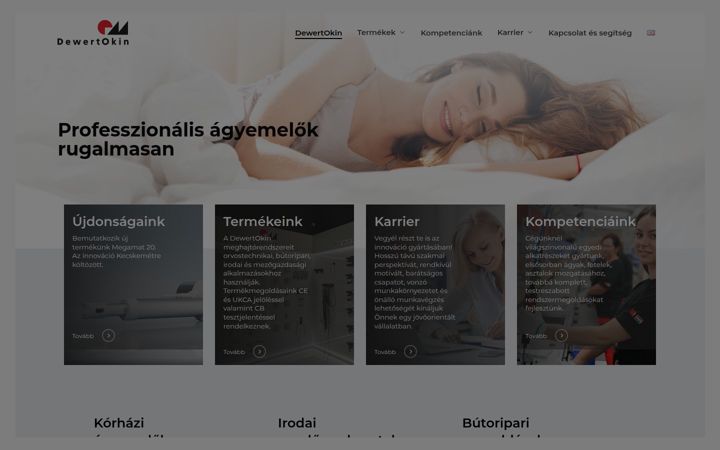 Screenshot of dewertokin.hu