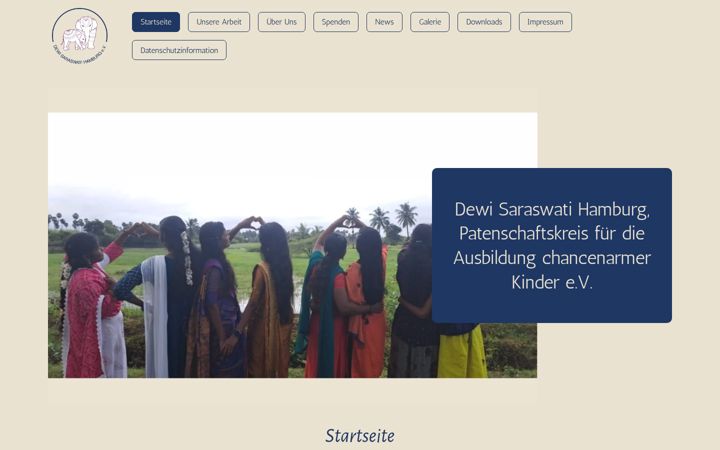Screenshot of dewi-saraswati.de