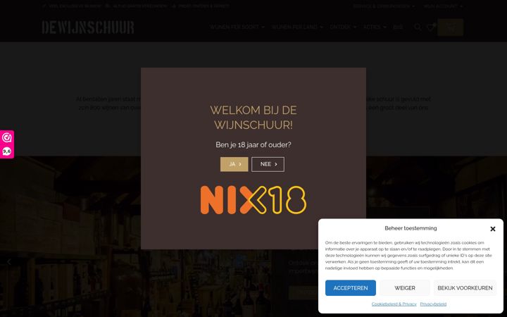 Képernyőkép: dewijnschuur.nl