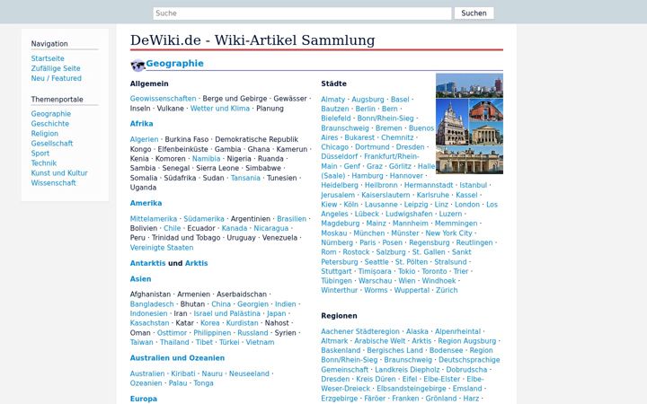 Screenshot of dewiki.de