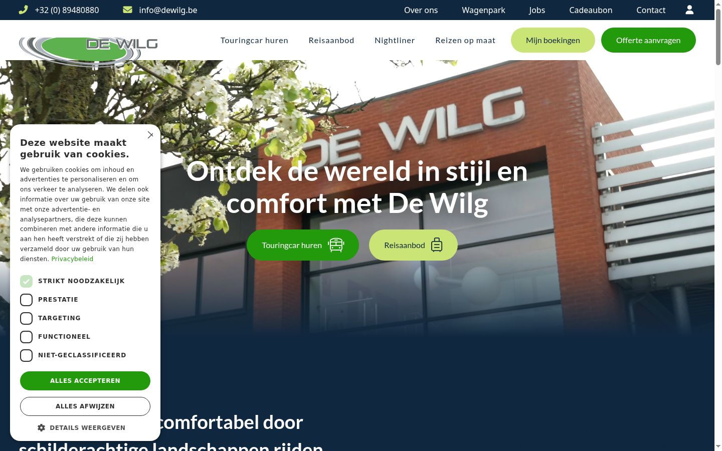 Screenshot del banner di consenso mostrato prima di qualsiasi interazione