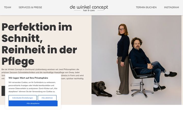 Snímek obrazovky dewinkelconcept.de