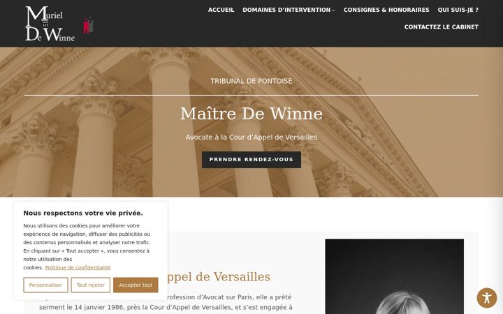 Screenshot of dewinne-avocats.fr