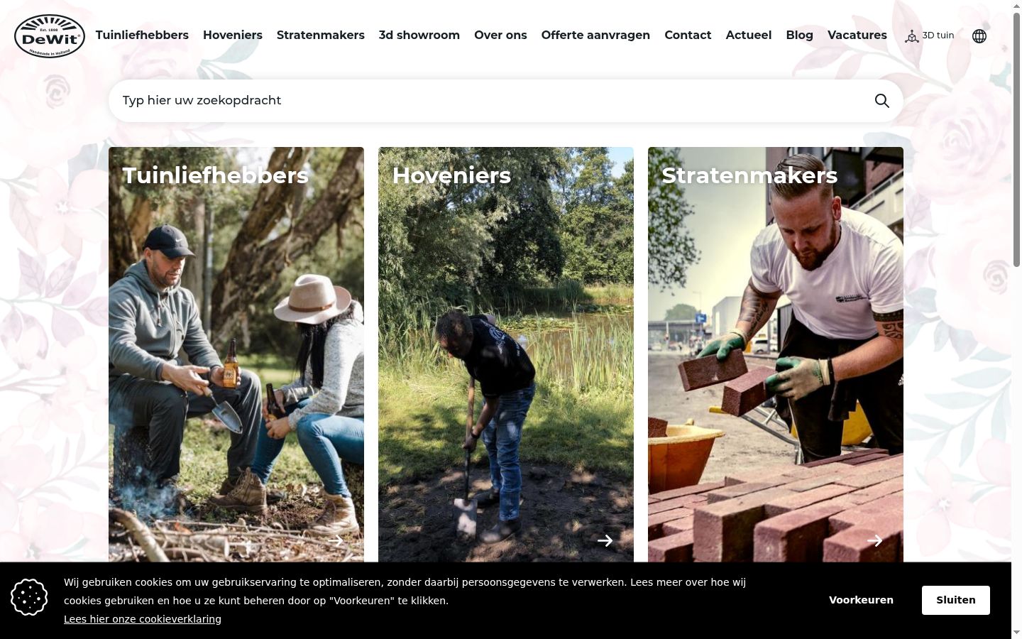 Screenshot des Einwilligungsbanners vor jeglicher Interaktion