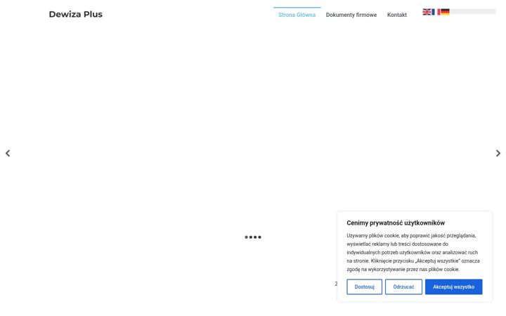 Screenshot stránky dewizaplus.eu