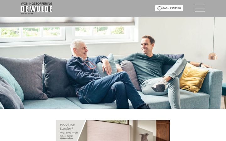 Screenshot of dewolde.nl