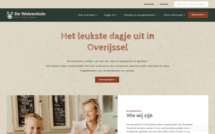 Skjermbilde av dewolventuin.nl