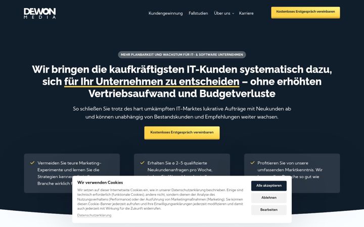 Screenshot of dewon-media.de