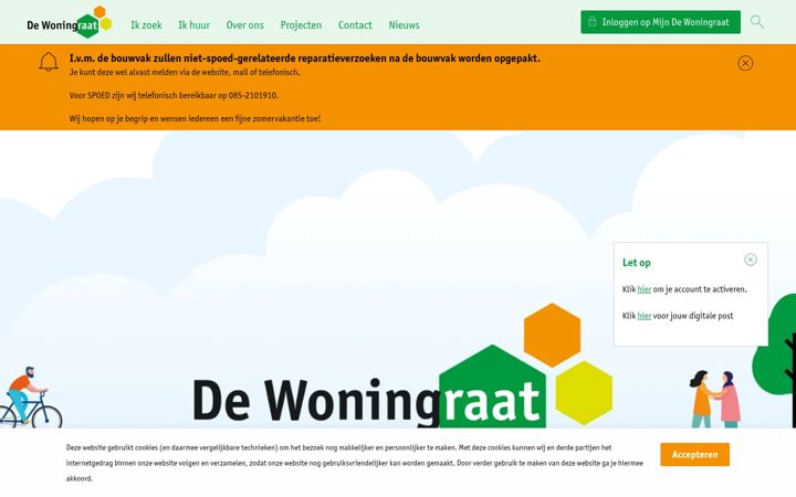 Screenshot of dewoningraat.nl