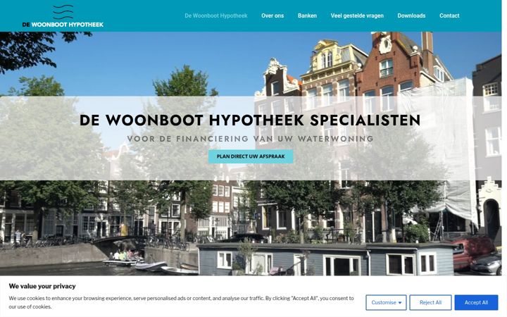 Screenshot of dewoonboothypotheek.nl