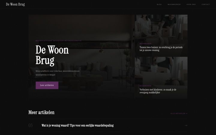 Screenshot of dewoonbrug.be