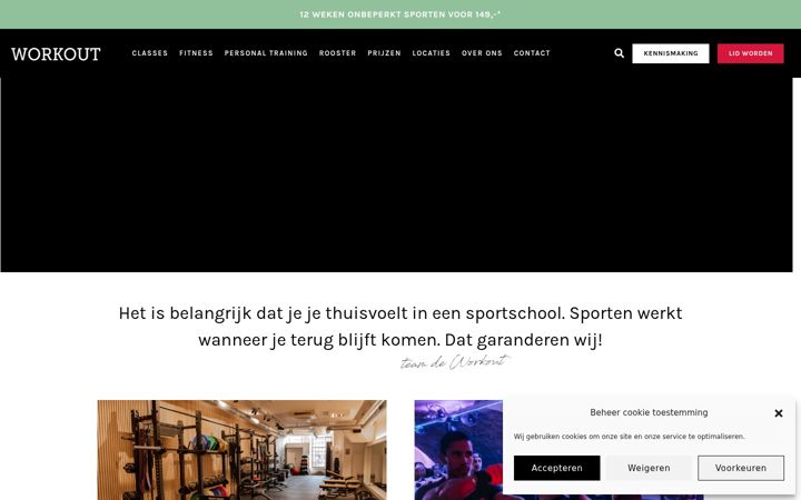 Screenshot of deworkout.nl