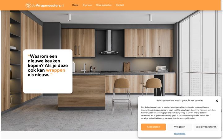 Screenshot of dewrapmeesters.nl