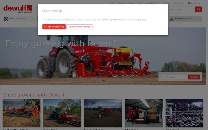 Screenshot of dewulfgroup.com
