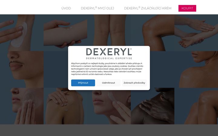 Skärmbild av dexeryl.cz