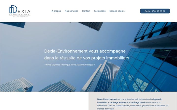 Screenshot of dexia-environnement.fr