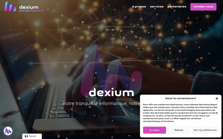 Screenshot of dexium.ch