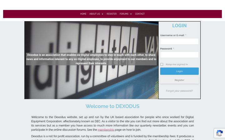 Screenshot von dexodus.uk