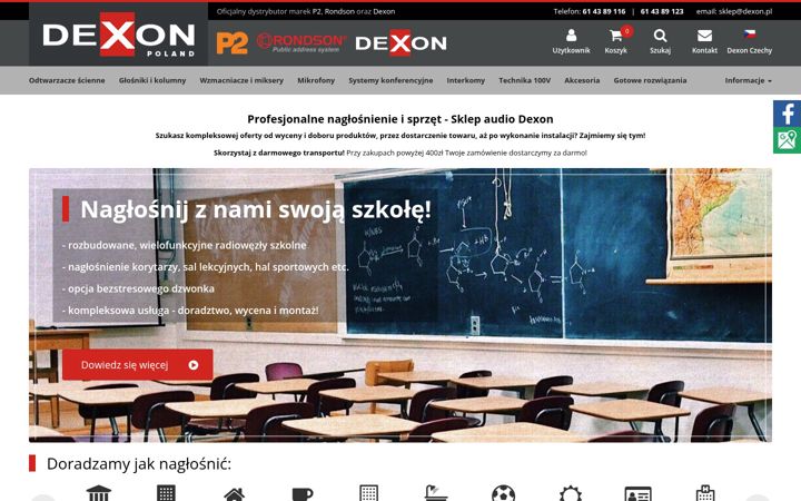 Snímek obrazovky dexon.pl