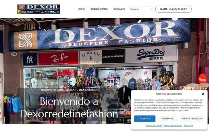 Screenshot of dexorredefinefashion.com