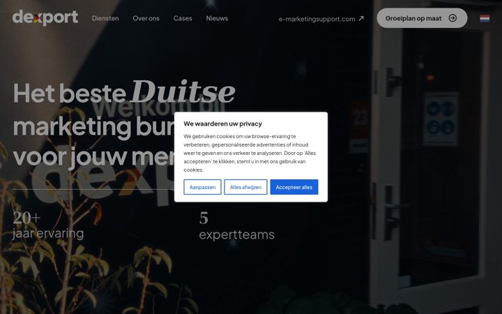 Screenshot of dexport.com