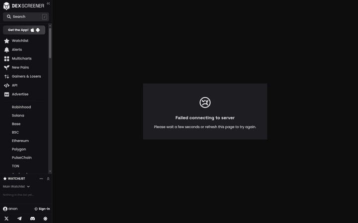 Zrzut ekranu dexscreener.com