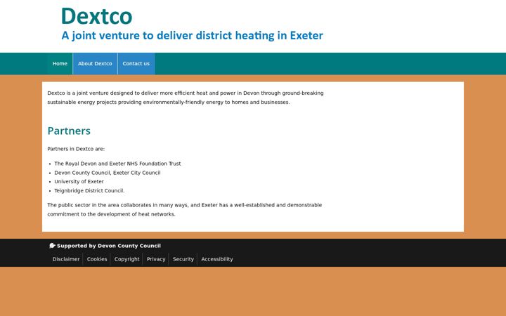 Screenshot von dextco.org.uk
