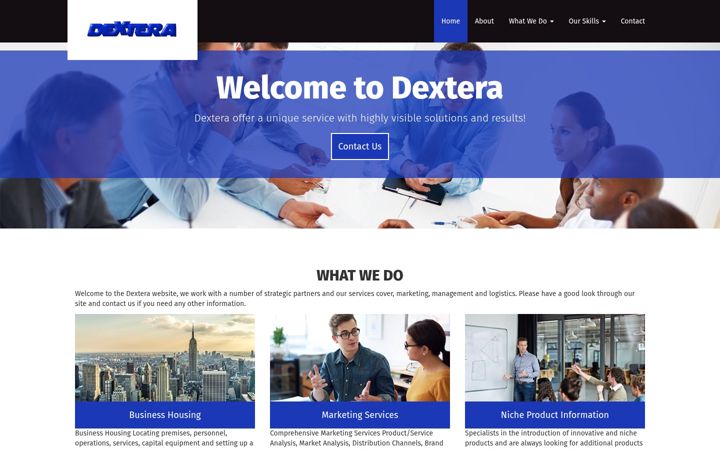 Screenshot of dextera.uk.com