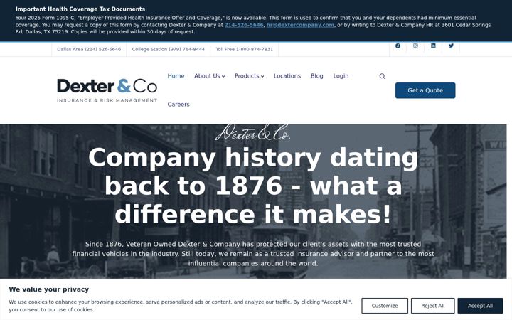Screenshot of dextercompany.com