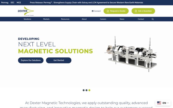 Screenshot of dextermag.com