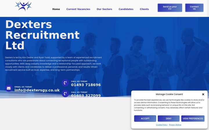 Screenshot of dextersgy.co.uk