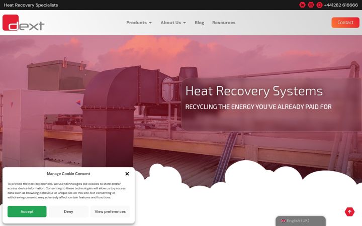 Screenshot of dextheatrecovery.com