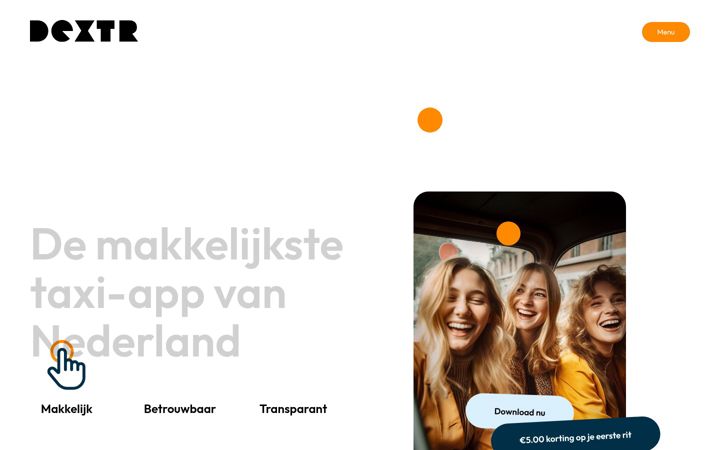 Screenshot of dextr.nl
