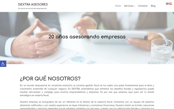 Screenshot of dextra.tax