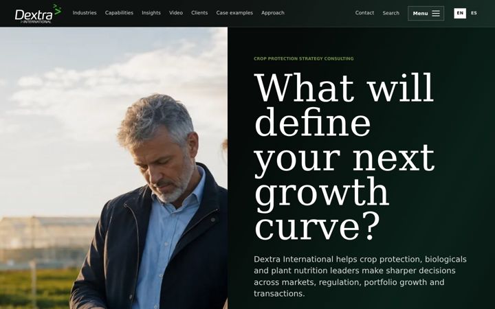 Screenshot of dextrainternational.com