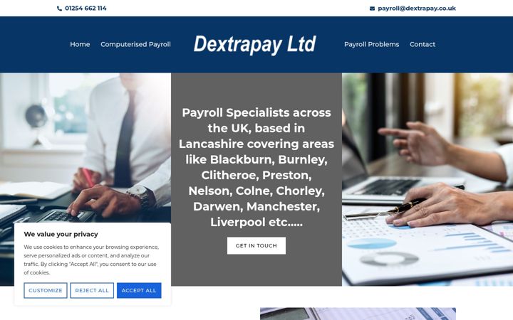 Screenshot of dextrapay.co.uk