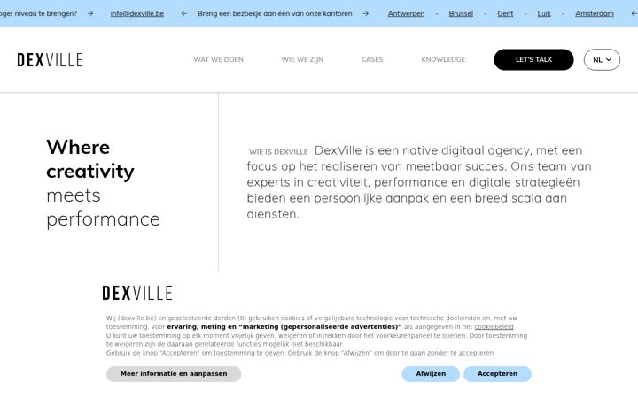 Screenshot stránky dexville.be